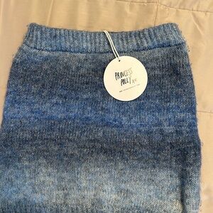 Princess Polly Blue Knit Skirt